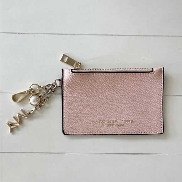Andrew Marc New York Leather Wallet Keychain Clip - Picture 1 of 9